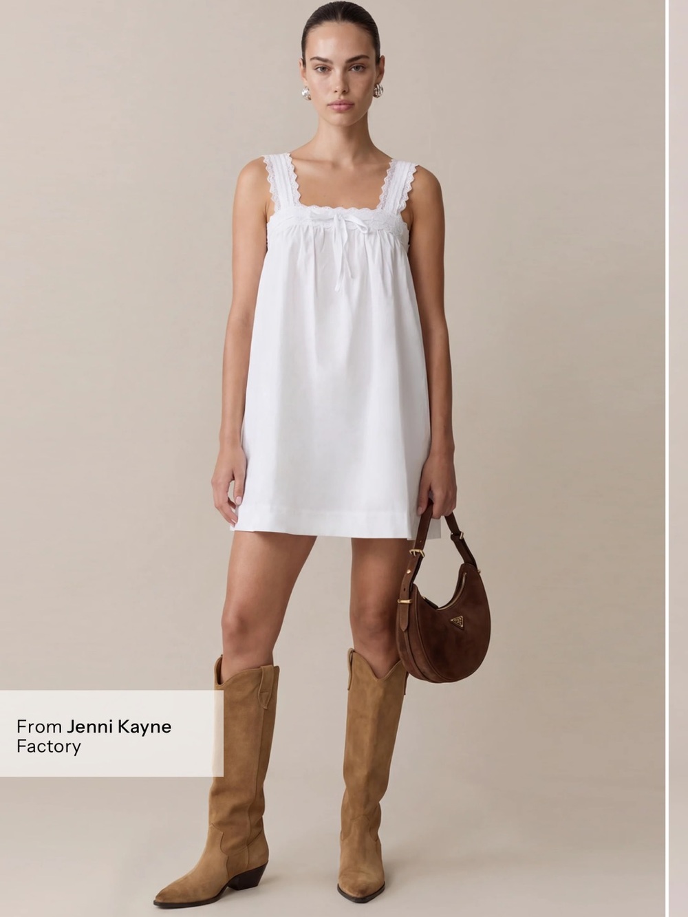 Few Moda Kourt Beverly White Cotton and Lace Mini Dress XS NWT $197 Retail